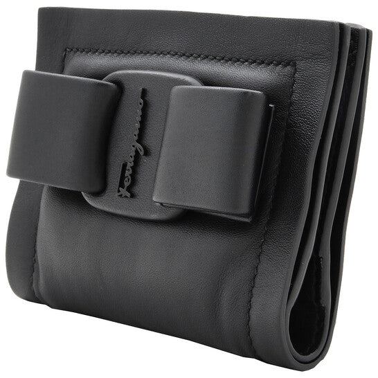 Salvatore Ladies Black Viva Bow Credit Card Holder