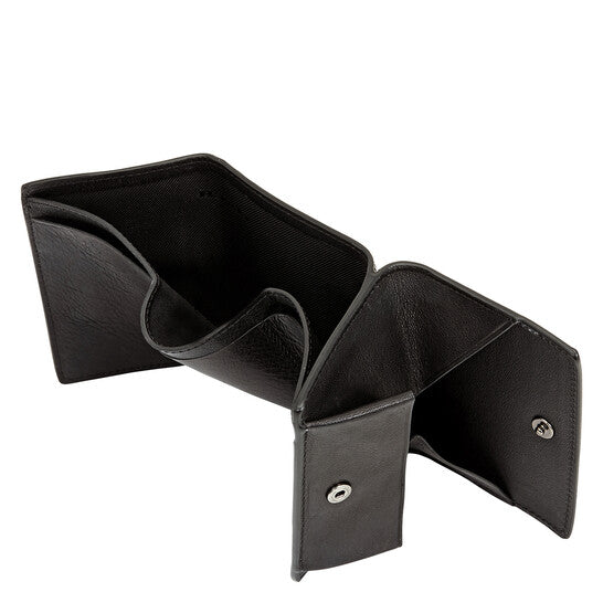Soft Leather Trifold Origami Coin Wallet