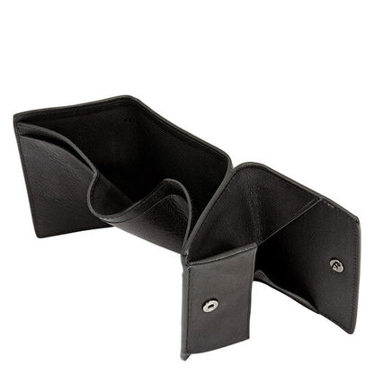 Soft Leather Trifold Origami Coin Wallet